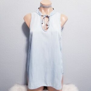 Cloth & Stone chambray blue boho casual shirt top blouse XS